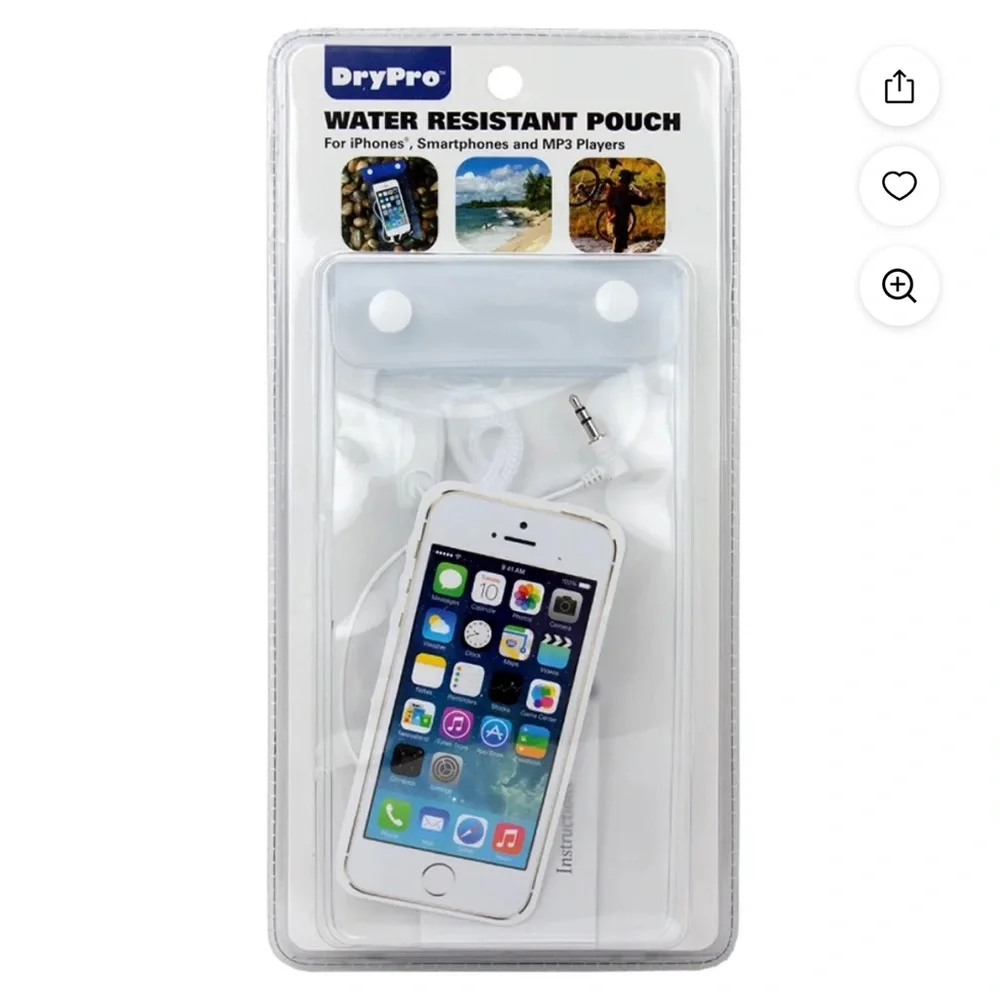 2 Dry Pro Water-Resistant Apple iPhone Case Waterproof Phone Pouch - Clear